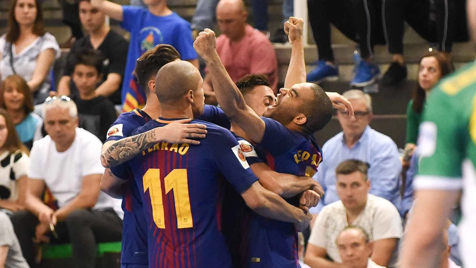 El Barcelona celebra un gol El Barcelona celebra un gol