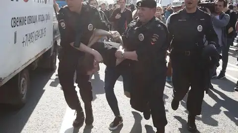 El opositor Alexei Navalni, detenido en Moscú El opositor Alexei Navalni, detenido en Moscú