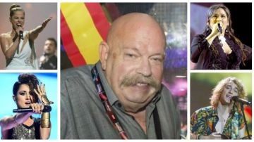 Los representantes de España en Eurovisión se despiden de José María Iñigo