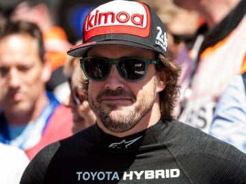 Fernando Alonso, sonriente en Spa