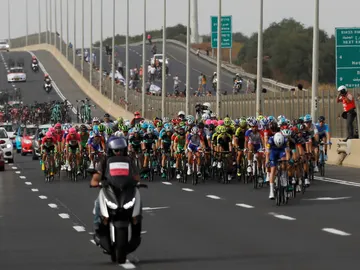 El pelotón en el Giro de Italia El pelotón en el Giro de Italia