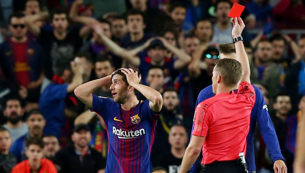 Sergi Roberto expulsado