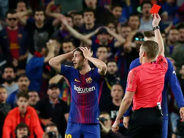Sergi Roberto expulsado Sergi Roberto expulsado
