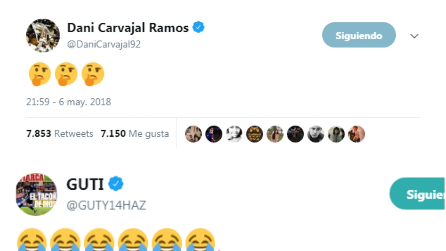 Carvajal y Guti reaccionan al gol de Messi en el Clásico Carvajal y Guti reaccionan al gol de Messi en el Clásico