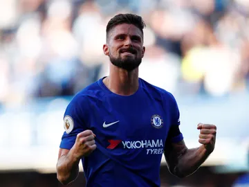 Giroud celebrando un gol Giroud celebrando un gol