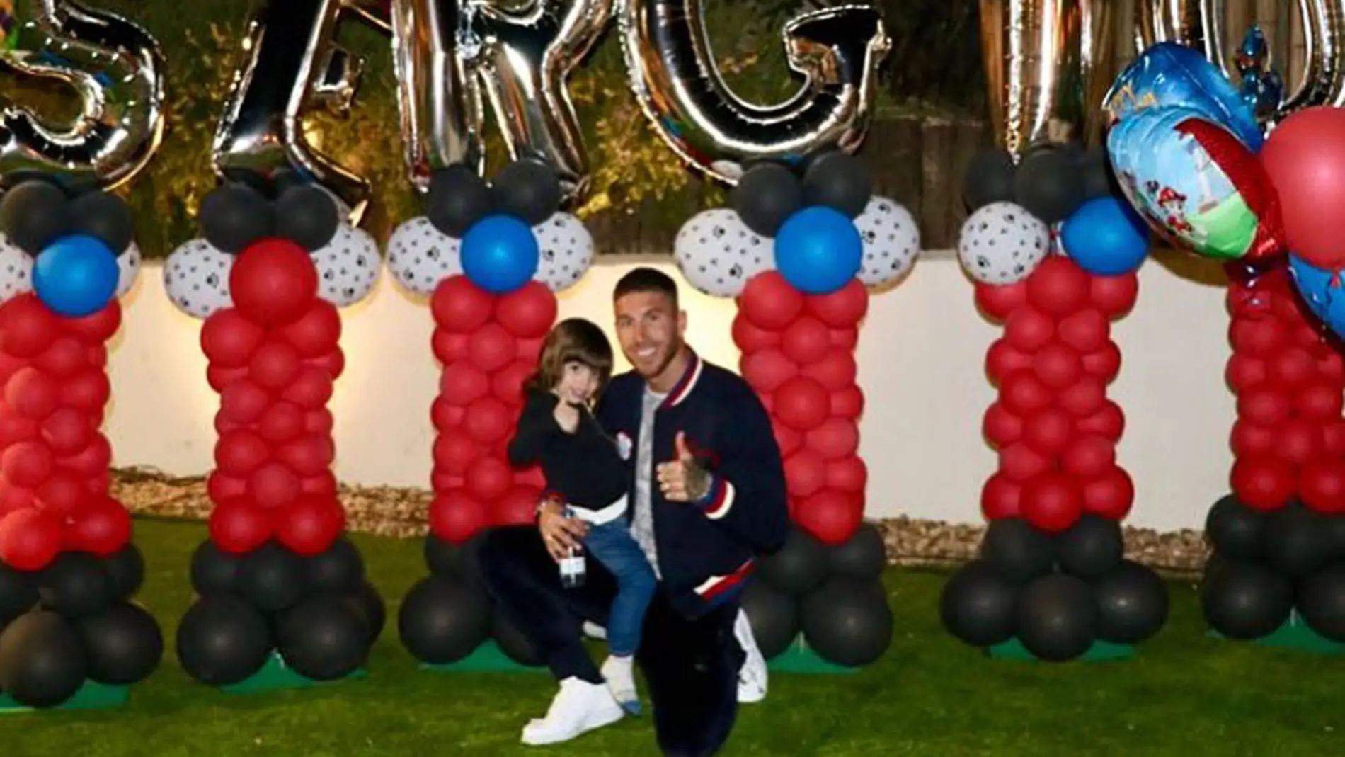 Sergio Ramos celebrando el cumpleaños de su hijo mayor