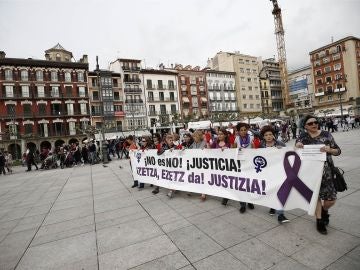 Concentración en Pamplona contra la sentencia de La Manada