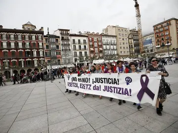 Concentración en Pamplona contra la sentencia de La Manada Concentración en Pamplona contra la sentencia de La Manada