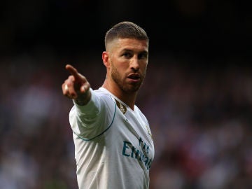 Sergio Ramos, en un partido con el Real Madrid