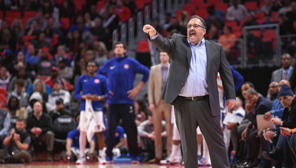 Stan Van Gundy, en un partido de los Detroit Pistons