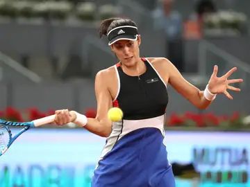 Garbiñe Muguruza, en acción ante Vekic Garbiñe Muguruza, en acción ante Vekic