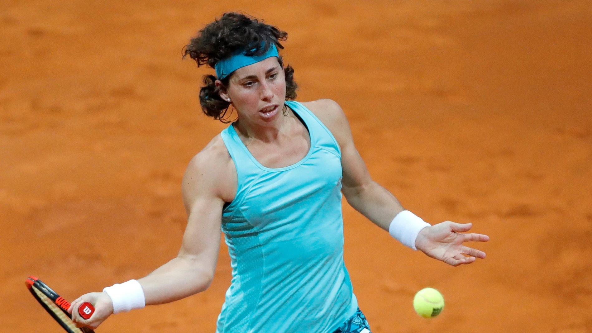 Carla Suárez, en acción ante Elina Svitolina Carla Suárez, en acción ante Elina Svitolina
