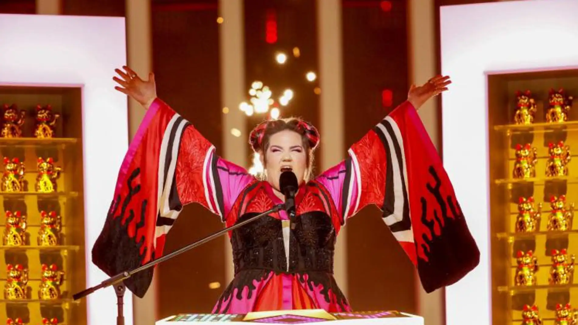 Netta, durante el ensayo de Eurovisión 2018