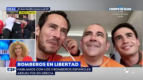 Julio, Manuel y Quique los tres bomberos sevillanos absueltos Julio, Manuel y Quique los tres bomberos sevillanos absueltos
