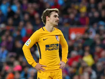 Griezmann, en un partido ante el Barcelona Griezmann, en un partido ante el Barcelona