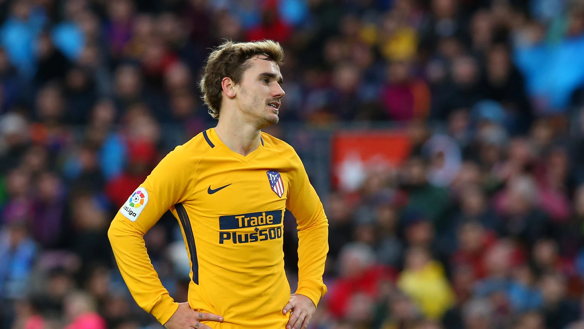 Griezmann, en un partido ante el Barcelona Griezmann, en un partido ante el Barcelona
