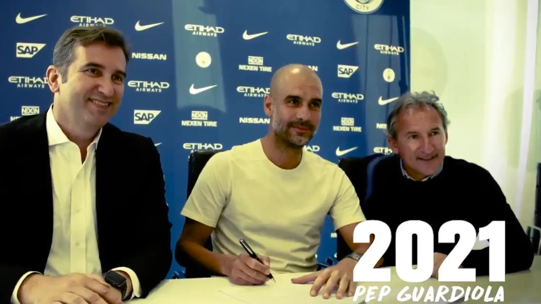 Guardiola firma su contrato hasta 2021 Guardiola firma su contrato hasta 2021