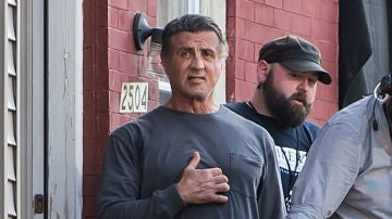 Sylvester Stallone en el rodaje de 'Creed II'