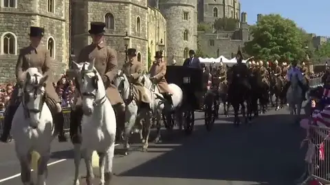 Últimos ensayos: Windsor se engalana para la boda real entre el príncipe Harry y Meghan Markle Últimos ensayos: Windsor se engalana para la boda real entre el príncipe Harry y Meghan Markle