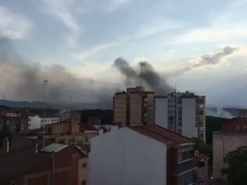 Incendio en Zaragoza cerca del Hospital Militar