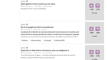 Imagen de los comentarios en Plaza Podemos Imagen de los comentarios en Plaza Podemos