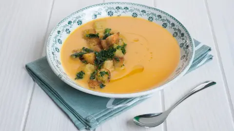 Crema de calabaza, zanahoria y apio Crema de calabaza, zanahoria y apio