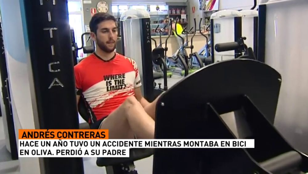 Andrés Contreras, ciclista atropellado hace un año en el accidente de Oliva: "Mi padre ya no está"