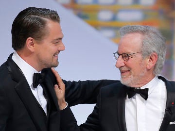 Leonardo DiCaprio y Steven Spielberg