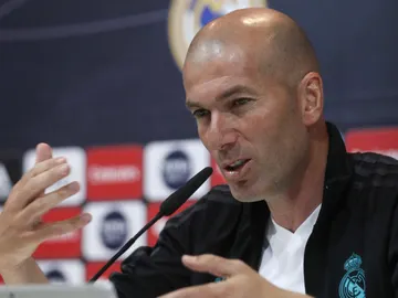 Zinedine Zidane, en rueda de prensa Zinedine Zidane, en rueda de prensa
