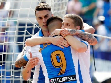 El Leganés celebra un gol