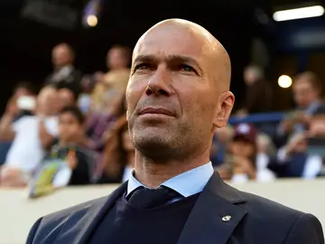 Zidane, durante el partido contra el Villarreal Zidane, durante el partido contra el Villarreal