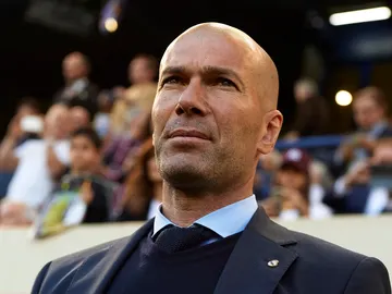 Zidane, durante el partido contra el Villarreal Zidane, durante el partido contra el Villarreal