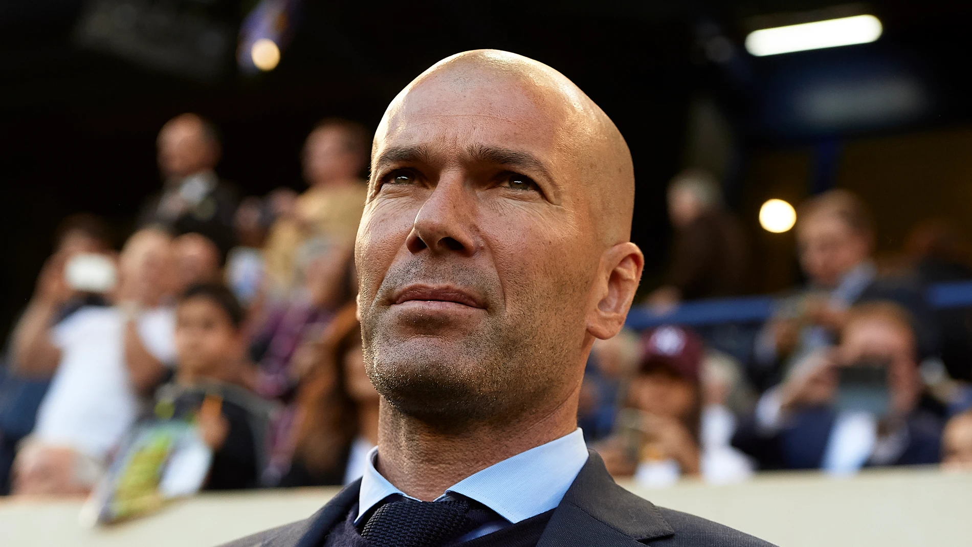 Zidane, durante el partido contra el Villarreal Zidane, durante el partido contra el Villarreal
