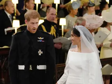 El príncipe Harry Meghan Markle durante la ceremonia El príncipe Harry Meghan Markle durante la ceremonia