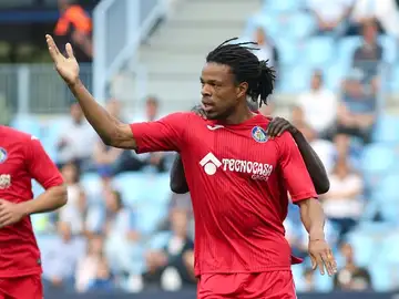 El delantero del Getafe, Remy. El delantero del Getafe, Remy.