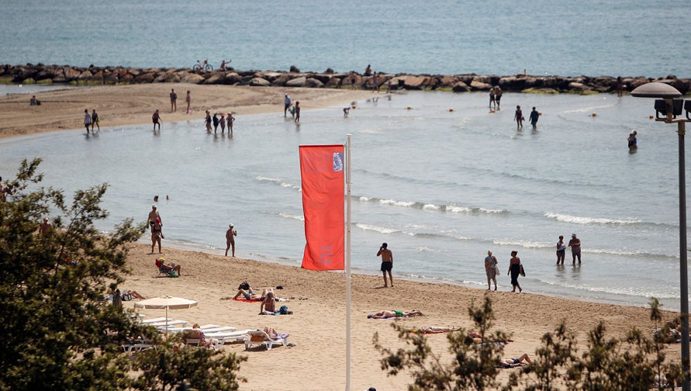 La 'Carabela portuguesa' provoca el cierre de las playas en Alicante