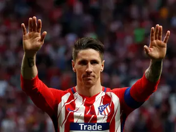 Torres despidiéndose del Alético Torres despidiéndose del Alético