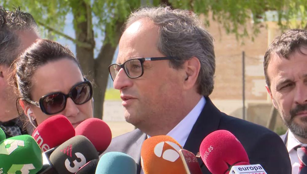 Torra critica que Jordis estén en la cárcel por ayudar a Cataluña "a decidir"