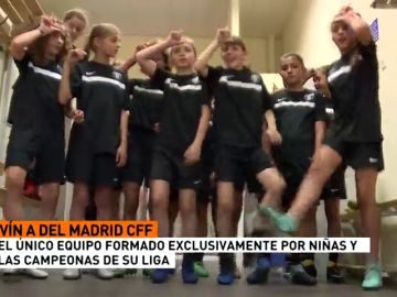 Las niñas del Madrid CFF, campeonas en una Liga en la que todos sus rivales son chicos Las niñas del Madrid CFF, campeonas en una Liga en la que todos sus rivales son chicos