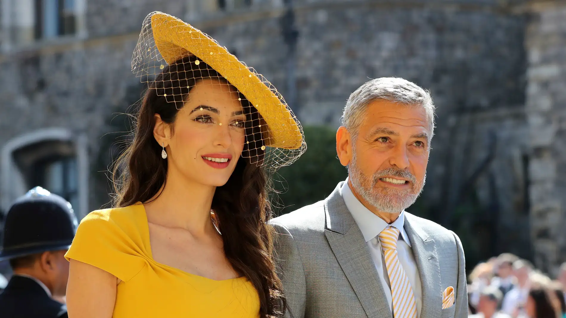 George y Amal Clooney en la boda de Meghan Markle y el príncipe Harry