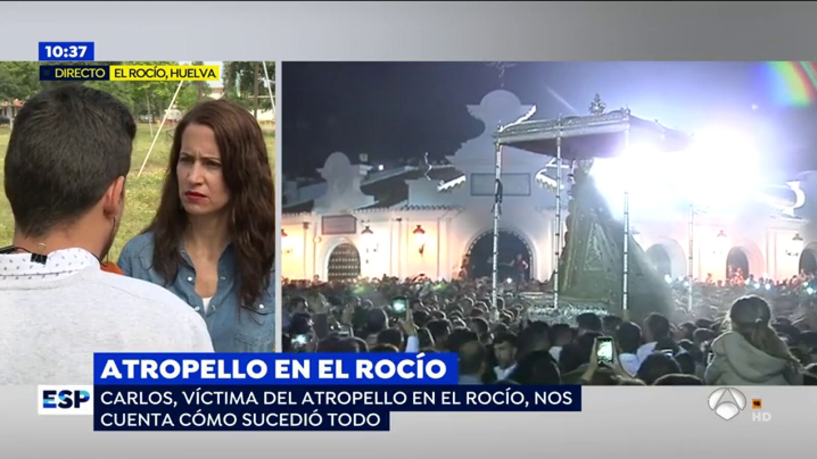 Una víctima del doble atropello en El Rocío: 