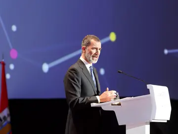 El Rey Felipe VI, durante su intervención en el acto de inauguración que ha presidido del IV Encuentro Internacional de Rectores Universia. El Rey Felipe VI, durante su intervención en el acto de inauguración que ha presidido del IV Encuentro Internacional de Rectores Universia.