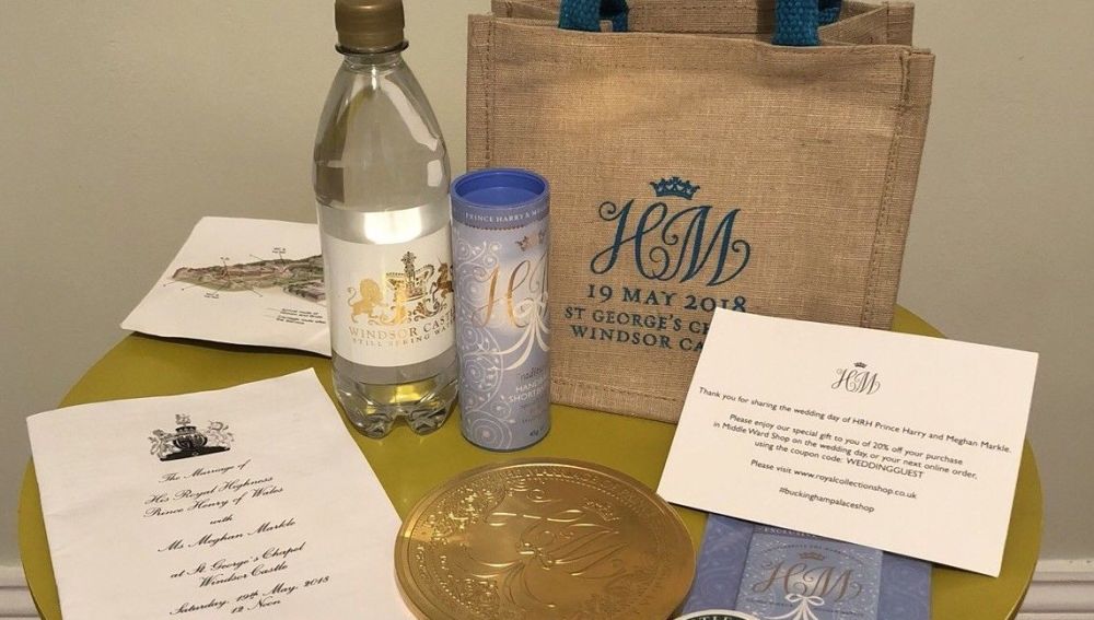 Bolsa de regalos para los invitados a la boda de Harry y Meghan