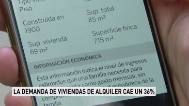 Cae un 36% la demanda de vivienda de alquiler