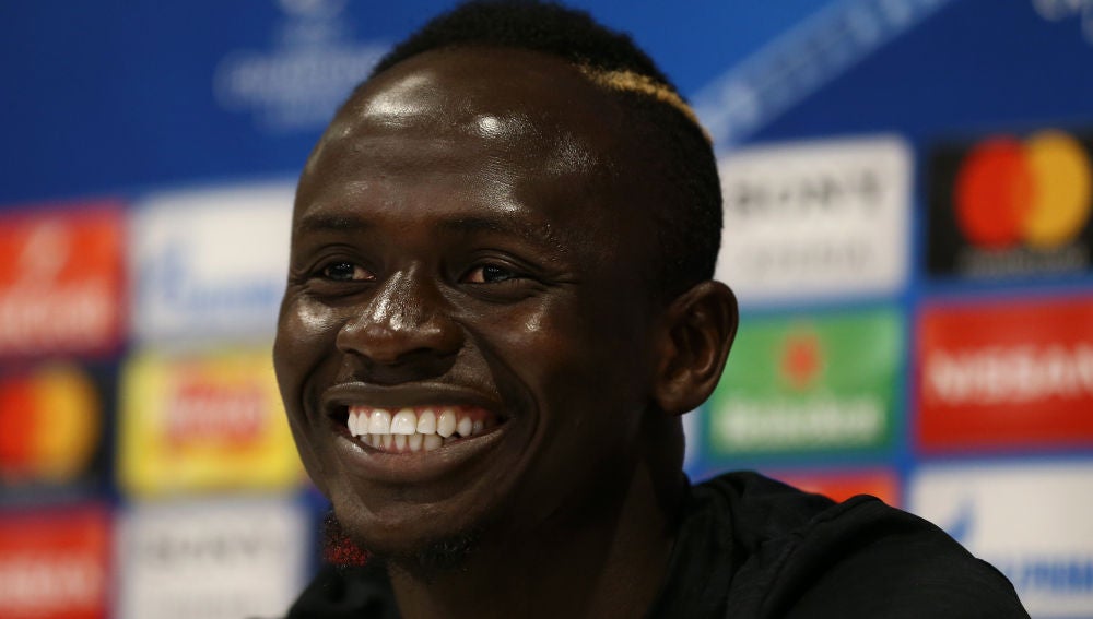 Sadio Mané, en el Media Day del Liverpool