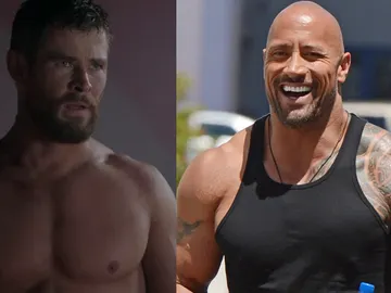 Chris Hemsworth y Dwayne Johnson Chris Hemsworth y Dwayne Johnson
