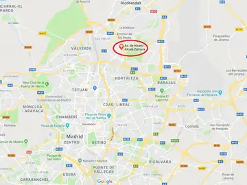 Mapa de donde ha tenido lugar el socavón Mapa de donde ha tenido lugar el socavón