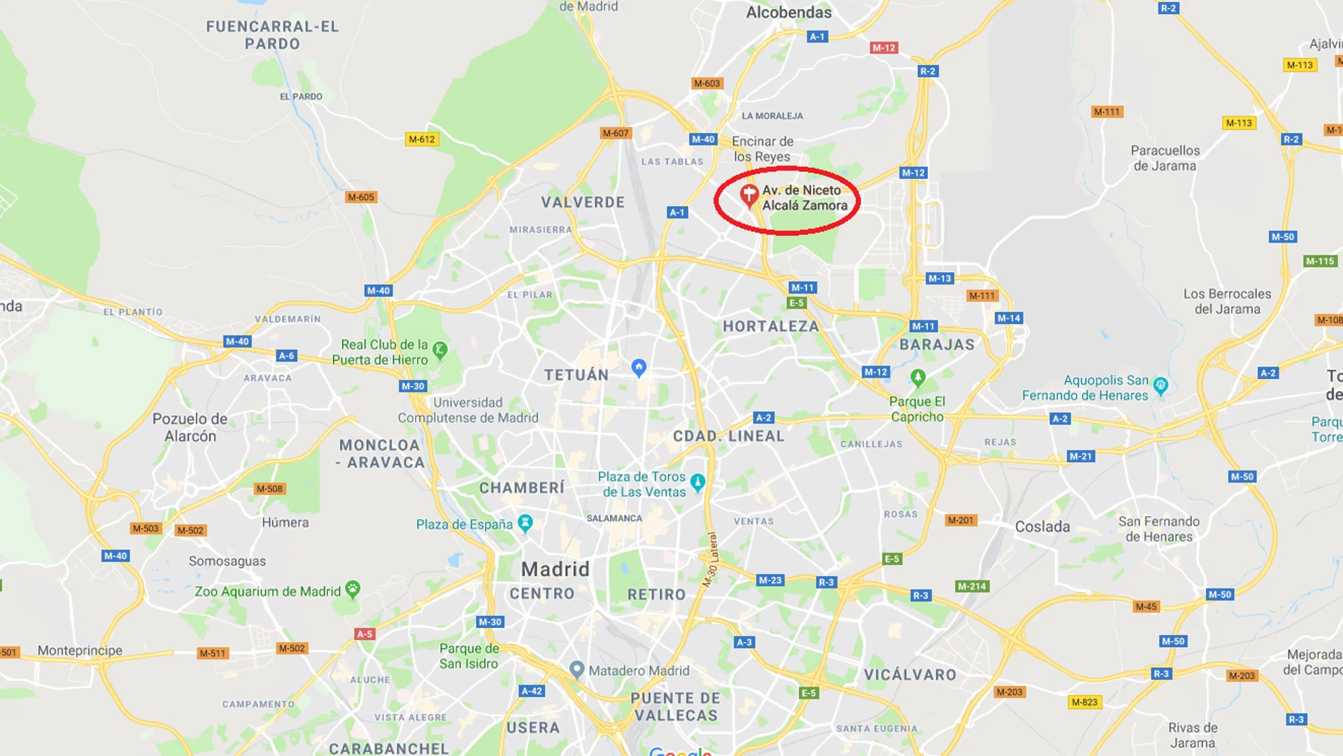 Mapa de donde ha tenido lugar el socavón Mapa de donde ha tenido lugar el socavón