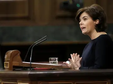 La vicepresidenta del Gobierno, Soraya Sáenz de Santamaría La vicepresidenta del Gobierno, Soraya Sáenz de Santamaría