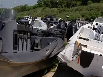 Espectacular persecución a una narcolancha que transportaba 4.000 kilos de hachís en Ceuta Espectacular persecución a una narcolancha que transportaba 4.000 kilos de hachís en Ceuta